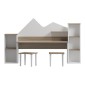 Παιδικό γραφείο με σκαμπο Dualto pakoworld sonoma-λευκό 180x30x93.6εκ