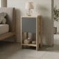 Κομοδίνο Reppo pakoworld sonoma-ανθρακί 30x30x55εκ