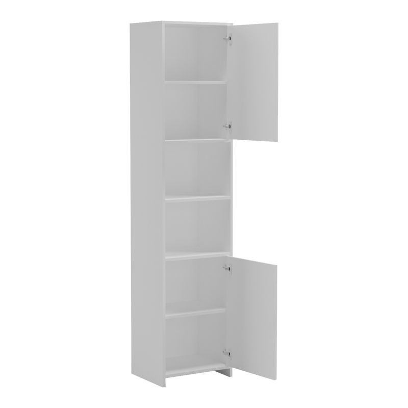 Ντουλάπι-στήλη Perlina pakoworld λευκό 40x32x175εκ