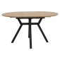 Tραπέζι Frances pakoworld επεκτεινόμενο MDF sonoma-μαύρο 100-140x100x75εκ