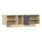 Έπιπλο τηλεόρασης Stevie pakoworld sonoma-ανθρακί 160x40x50εκ