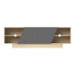 Έπιπλο τηλεόρασης Stevie pakoworld sonoma-ανθρακί 160x40x50εκ