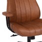 Καρέκλα γραφείου διευθυντή Philareti pakoworld καφέ PU 74x71,5x108-118εκ