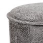 Σκαμπό-μπαούλο Trebia pakoworld γκρι ύφασμα 76x38x38εκ
