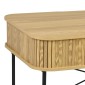 Γραφείο εργασίας Scandi pakoworld MDF/Metal σε φυσική απόχρωση με μεταλλικά μαύρα πόδια 120x60x76,5εκ
