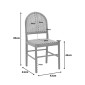 Καρέκλα Alessia pakoworld ξύλο οξιάς-rattan φυσικό 43x40x89εκ