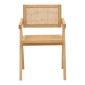 Πολυθρόνα Kalen pakoworld φυσικό rubberwood 52x59x79εκ