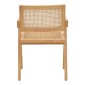Πολυθρόνα Kalen pakoworld φυσικό rubberwood 52x59x79εκ