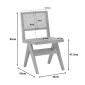 Καρέκλα Brenin pakoworld φυσικό rubberwood 45x56x82εκ