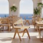 Καρέκλα Brenin pakoworld φυσικό rubberwood 45x56x82εκ