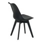 Καρέκλα Gaston I pakoworld PP-PU σε μαύρη απόχρωση 48.5x53.5x81.5εκ