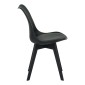 Καρέκλα Gaston I pakoworld PP-PU σε μαύρη απόχρωση 48.5x53.5x81.5εκ