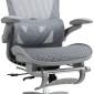 Καρέκλα γραφείου εργασίας Zenyk pakoworld mesh σε grey απόχρωση 63x70x126εκ