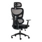 Καρέκλα γραφείου διευθυντή Cadrey pakoworld mesh μαύρο 67x64x120-128εκ