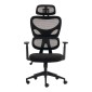 Καρέκλα γραφείου διευθυντή Cadrey pakoworld mesh μαύρο 67x64x120-128εκ