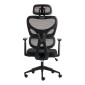 Καρέκλα γραφείου διευθυντή Cadrey pakoworld mesh μαύρο 67x64x120-128εκ