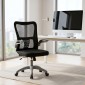 Καρέκλα γραφείου εργασίας Annalise pakoworld μαύρο mesh 57x53x100εκ