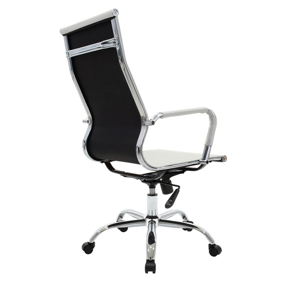 Καρέκλα γραφείου διευθυντή Valter pakoworld λευκό pu 55.5x58x108εκ