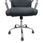 Καρέκλα γραφείου διευθυντή Quilted pakoworld pu μαύρο 62x70x116εκ