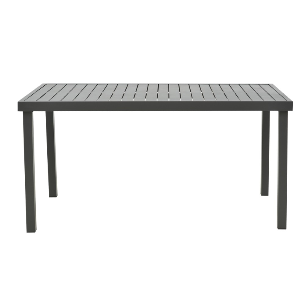 Τραπέζι Kliton pakoworld αλουμινίου ανθρακί 150x80x74εκ