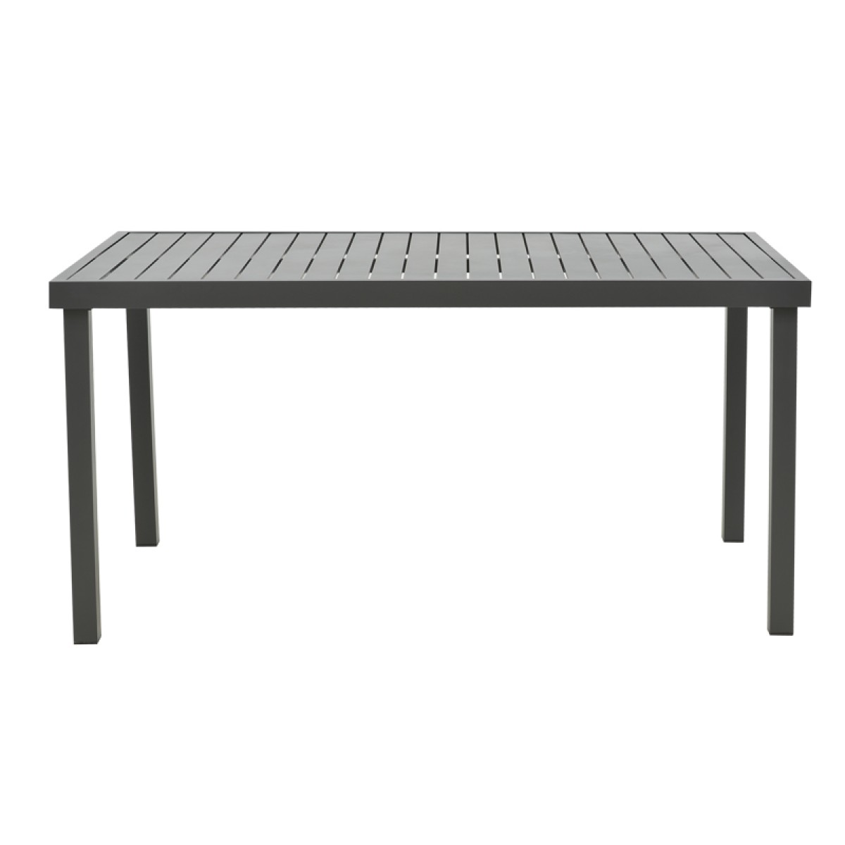 Τραπέζι Kliton pakoworld αλουμινίου ανθρακί 150x80x74εκ
