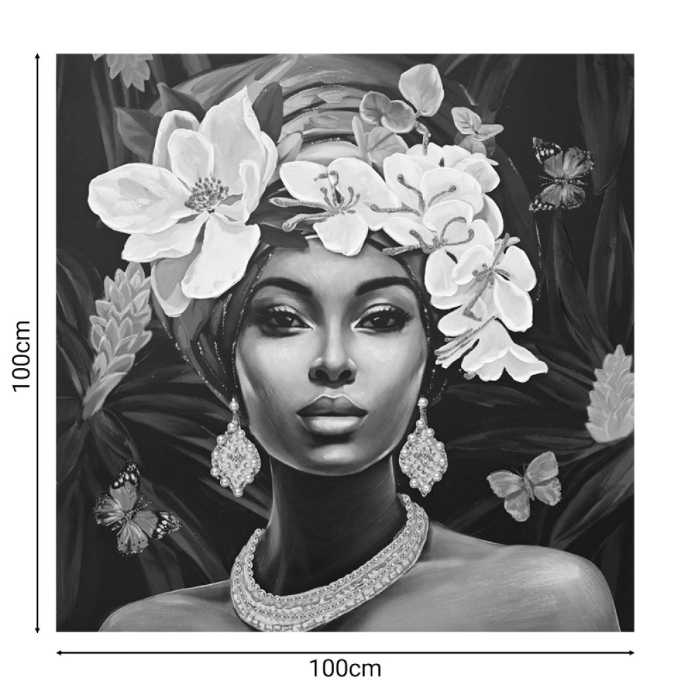 Πίνακας σε καμβά Beauty 3D Inart 100x3x100εκ