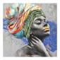 Πίνακας σε καμβά Africana 3D Inart 100x3x100εκ