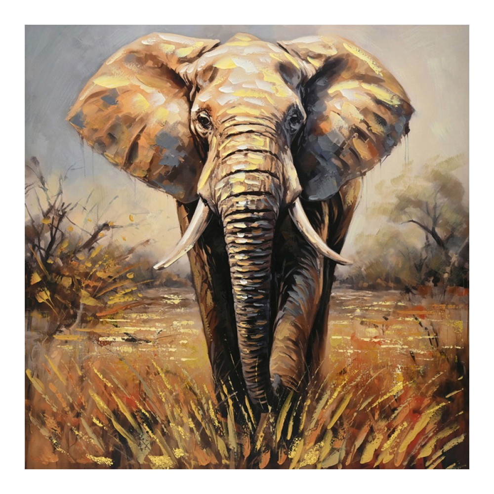 Πίνακας σε καμβά Elepho Inart 100x3x100εκ