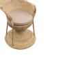 Πολυθρόνα Rea Inart με μπεζ μαξιλάρι-φυσικό rattan 92x75x140εκ