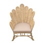 Πολυθρόνα Fragia Inart με μπεζ μαξιλάρι-φυσικό rattan 85x96x120εκ