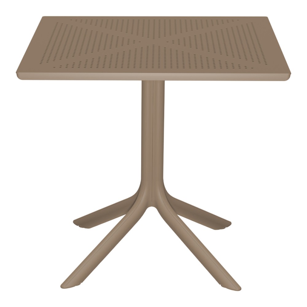 Τραπέζι Groovy pakoworld διατρητο pp cappuccino 80x80x74εκ
