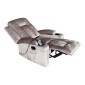 Πολυθρόνα relax με μηχανισμό massage Gessel pakoworld βελούδο σε γκρι απόχρωση 80x90x98εκ