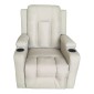 Πολυθρόνα relax με μηχανισμό massage Gessel pakoworld μπεζ ύφασμα 80x90x98εκ