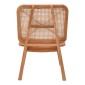 Πολυθρόνα Viborg pakoworld φυσικό teak ξύλο-φυσικό rattan 60x75x87εκ