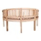 Καναπές τριθέσιος Coren pakoworld φυσικό teak ξύλο 150x61x87εκ