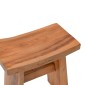 Σκαμπό Borbe pakoworld teak ξύλο σε φυσική απόχρωση 45x28x45εκ