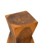 Σκαμπό Clepsydra pakoworld suar ξύλο σε φυσική απόχρωση 31x31x45εκ