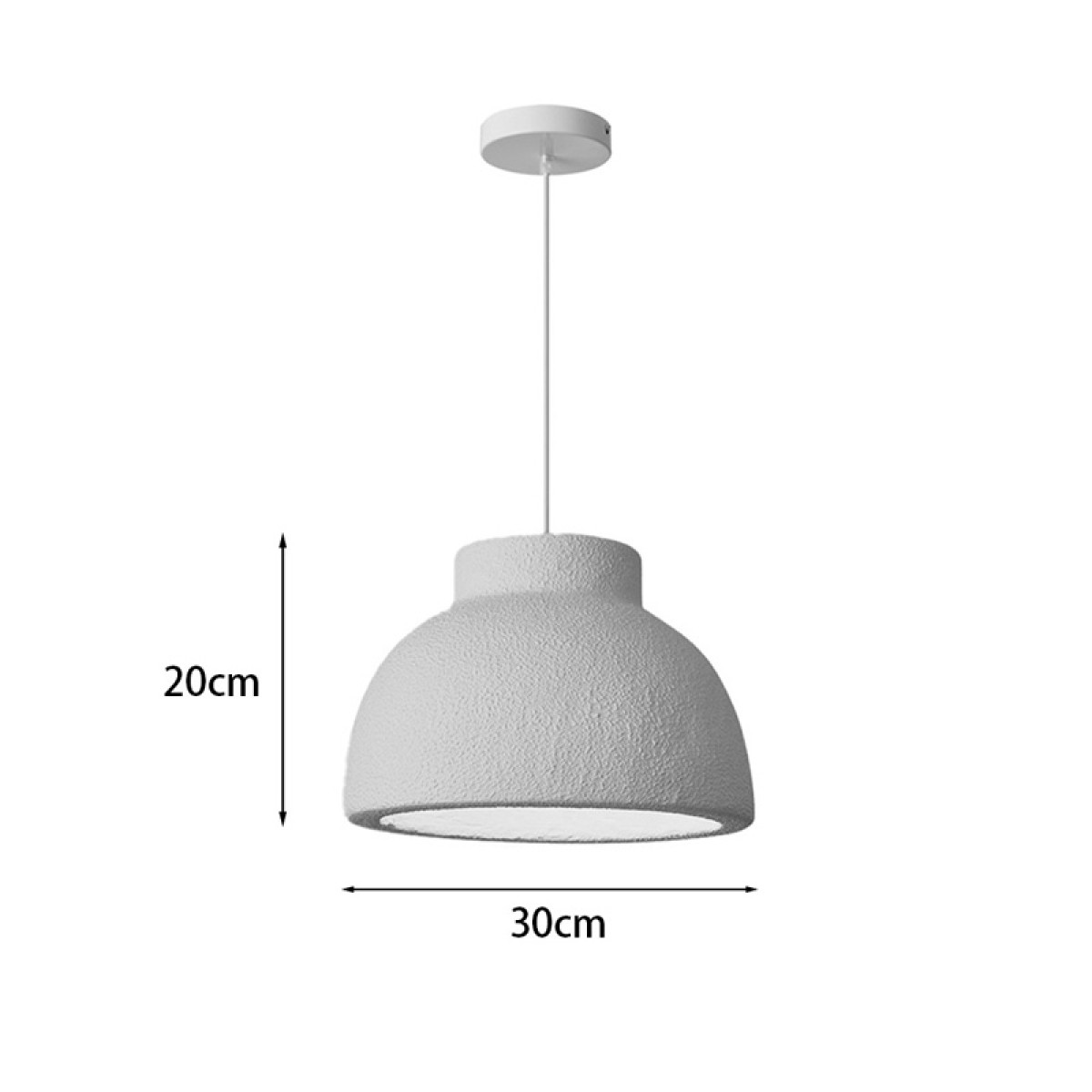 Φωτιστικό οροφής led Jenila pakoworld E27 ps λευκό Φ30x20εκ