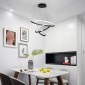 Φωτιστικό οροφής Rings pakoworld led μέταλλο μαύρο Φ60x100εκ