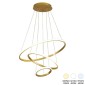 Φωτιστικό οροφής Rings pakoworld led μέταλλο χρυσό Φ60x100εκ