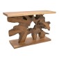 Κονσόλα Nasiol Inart teak ξύλο σε φυσική απόχρωση 120x40x75εκ