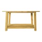 Κονσόλα Decoza pakoworld teak ξύλο σε φυσική απόχρωση 140x40x80εκ