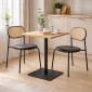 Τραπέζι Nerobian pakoworld mdf σε sonoma απόχρωση 60x60x75εκ