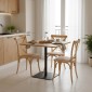 Τραπέζι Nerobian pakoworld mdf σε sonoma απόχρωση 70x70x75εκ