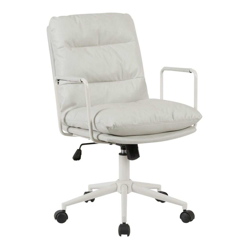 Καρέκλα γραφείου διευθυντη Kreno pakoworld PES γκρι 56x67x89-97εκ
