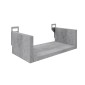 Ραφιέρα τοίχου Derva pakoworld σε cement γκρι απόχρωση 30x15x10cm