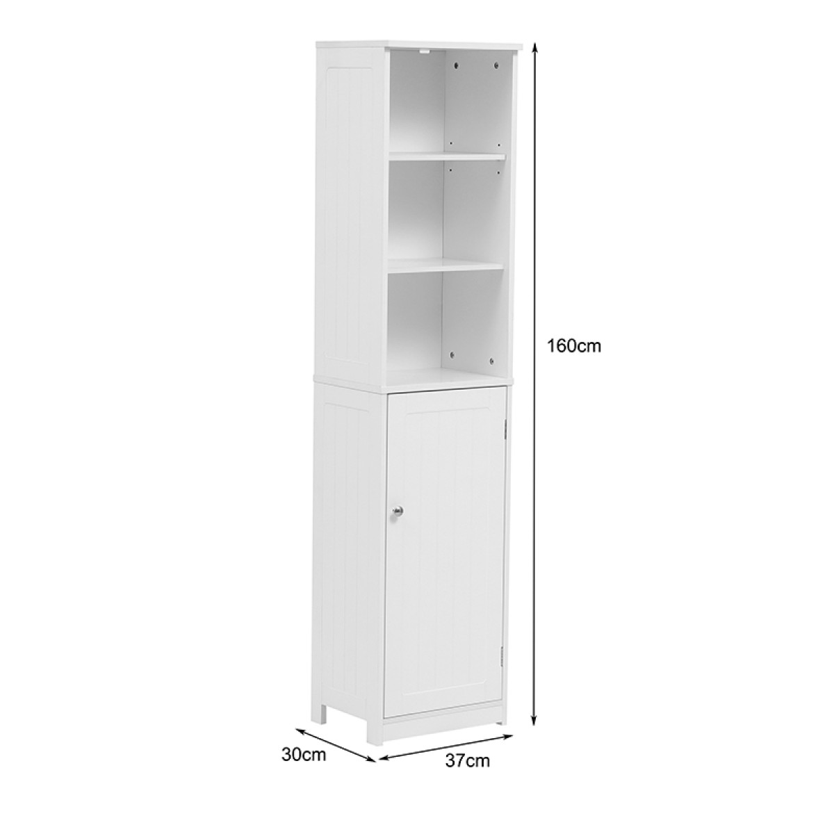 Ντουλάπι-στήλη Desilia pakoworld mdf λευκό 37x30x160εκ