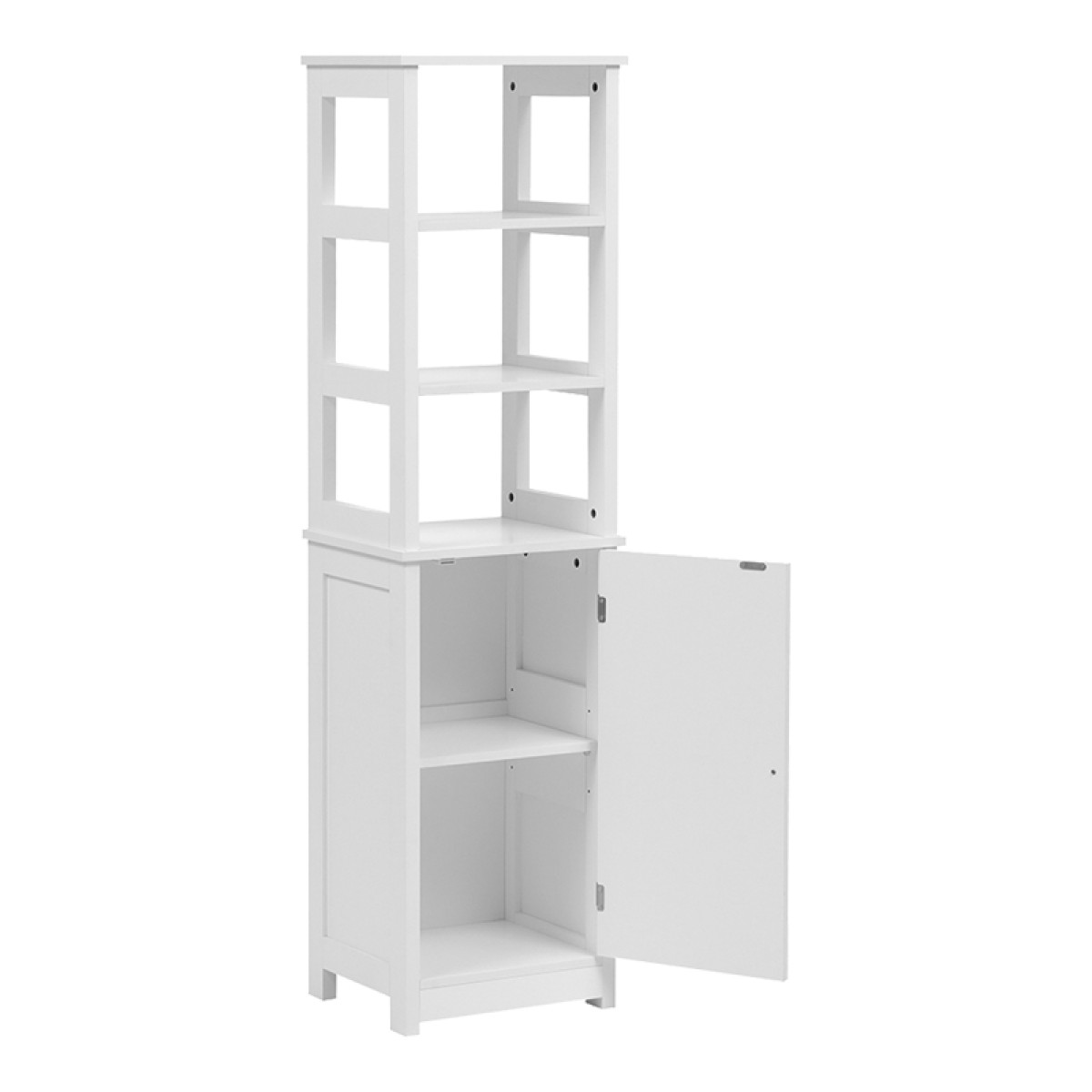 Ντουλάπι-στήλη Larben pakoworld mdf λευκό 40x33x150εκ