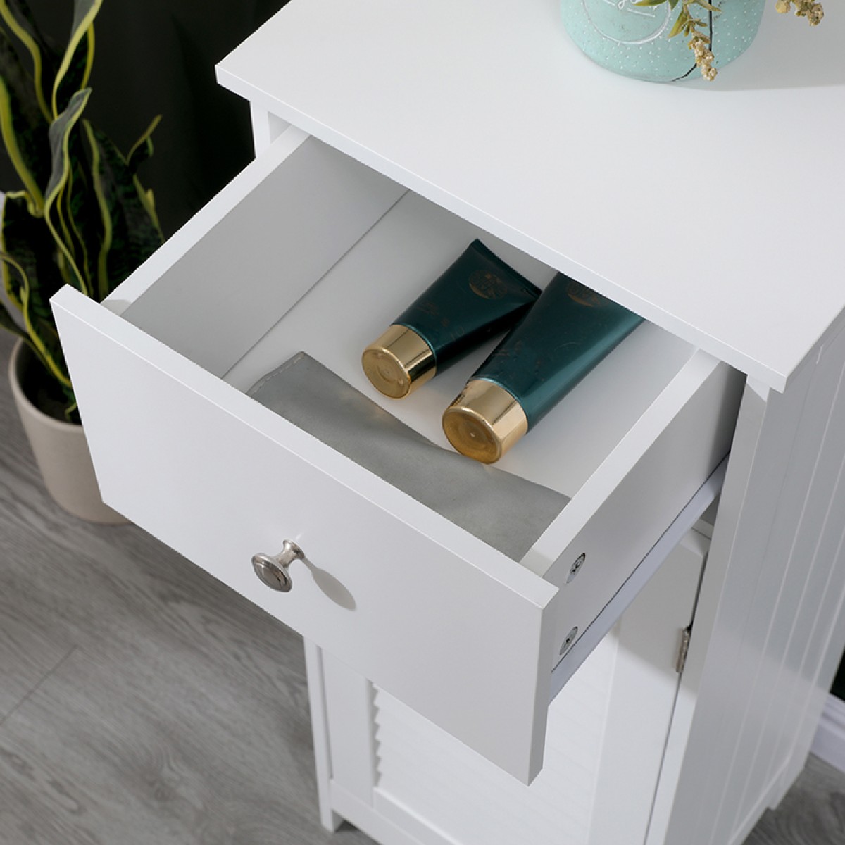 Ντουλάπι-στήλη Chesy pakoworld mdf λευκό 32x30x87εκ
