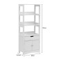 Ντουλάπι-στήλη Sejo pakoworld mdf λευκό 60x32.5x154εκ